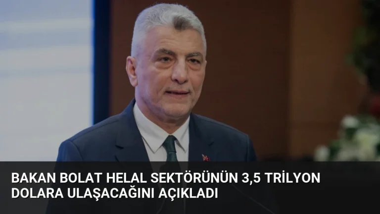 Bakan Bolat Helal Sektörünün 3,5 Trilyon Dolara Ulaşacağını Açıkladı