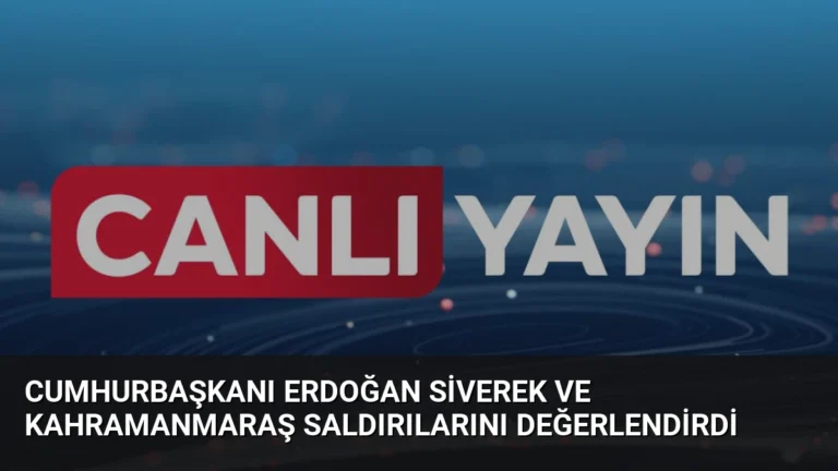 Cumhurbaşkanı Erdoğan Siverek ve Kahramanmaraş Saldırılarını Değerlendirdi