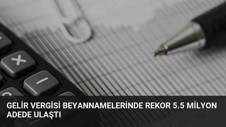 Gelir Vergisi Beyannamelerinde Rekor 5.5 Milyon Adede Ulaştı