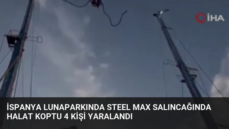 İspanya Lunaparkında Steel Max Salıncağında Halat Koptu 4 Kişi Yaralandı