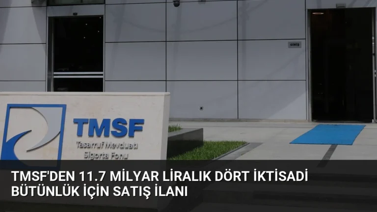TMSF’den 11.7 Milyar Liralık Dört İktisadi Bütünlük İçin Satış İlanı