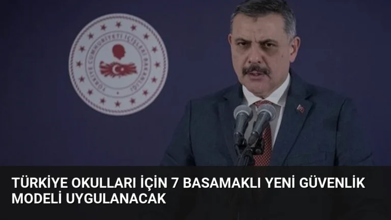 Türkiye Okulları İçin 7 Basamaklı Yeni Güvenlik Modeli Uygulanacak