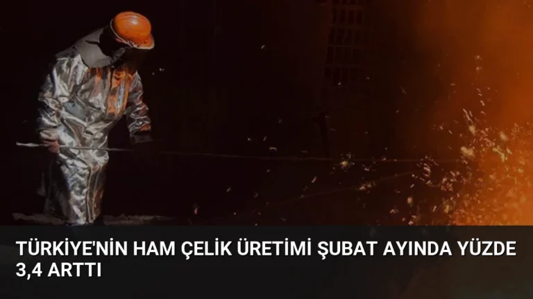 Türkiye’nin Ham Çelik Üretimi Şubat Ayında Yüzde 3,4 Arttı