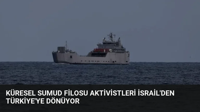 Küresel Sumud Filosu Aktivistleri İsrail’den Türkiye’ye Dönüyor