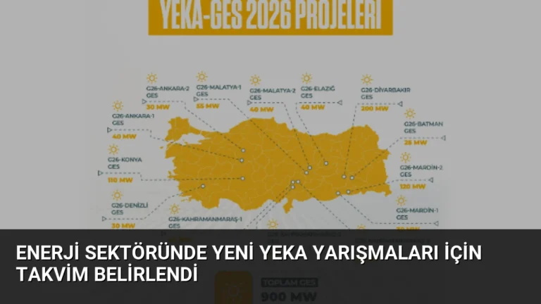 Enerji Sektöründe Yeni YEKA Yarışmaları İçin Takvim Belirlendi