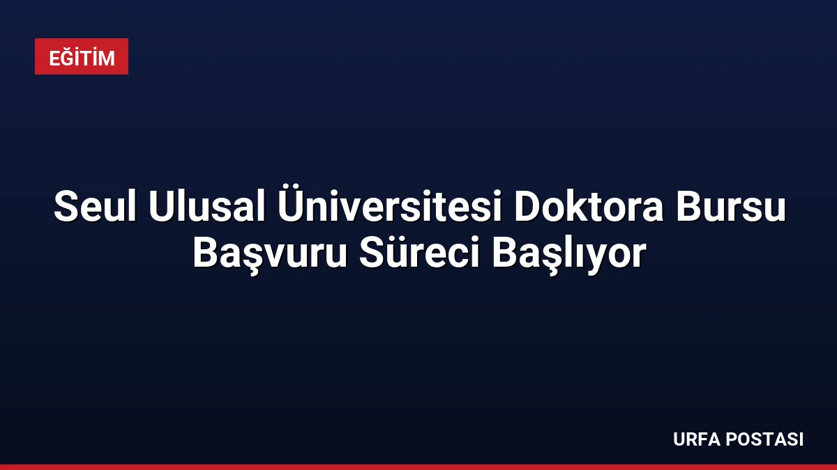 Seul Ulusal Üniversitesi Doktora Bursu Başvuru Süreci Başlıyor
