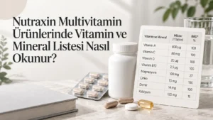 Nutraxin Multivitamin Ürünlerinde Vitamin ve Mineral Listesi Nasıl Okunur?
