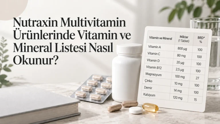 Nutraxin Multivitamin Ürünlerinde Vitamin ve Mineral Listesi Nasıl Okunur?