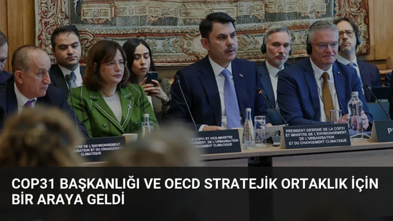 COP31 Başkanlığı ve OECD Stratejik Ortaklık İçin Bir Araya Geldi