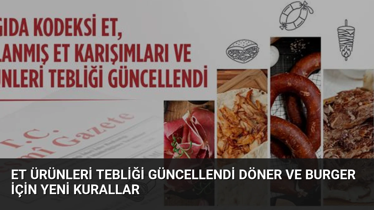 Et Ürünleri Tebliği Güncellendi Döner ve Burger İçin Yeni Kurallar