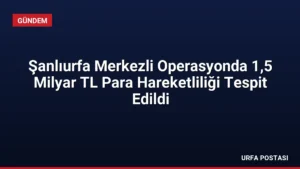 Şanlıurfa Merkezli Operasyonda 1,5 Milyar TL Para Hareketliliği Tespit Edildi