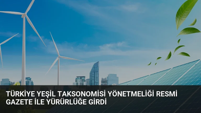 Türkiye Yeşil Taksonomisi Yönetmeliği Resmi Gazete ile Yürürlüğe Girdi