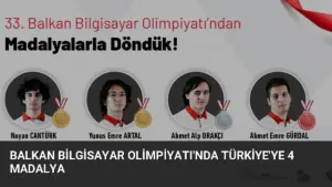 Balkan Bilgisayar Olimpiyatı’nda Türkiye’ye 4 Madalya