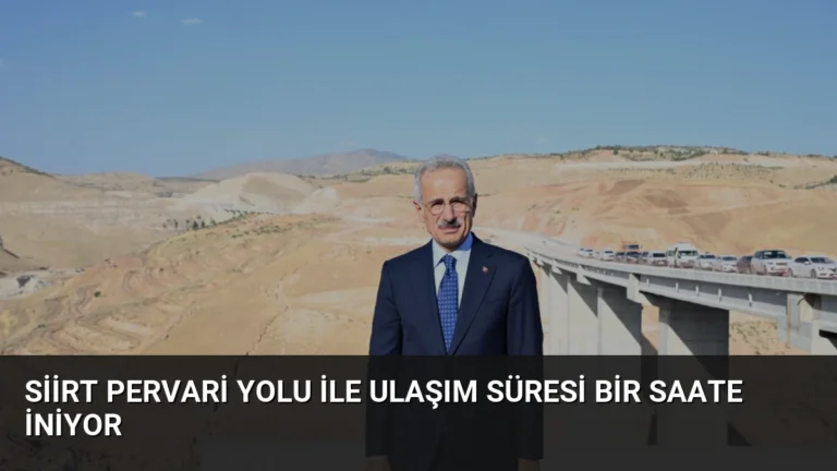 Siirt Pervari Yolu ile ulaşım süresi bir saate iniyor