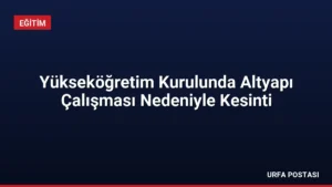Yükseköğretim Kurulunda Altyapı Çalışması Nedeniyle Kesinti